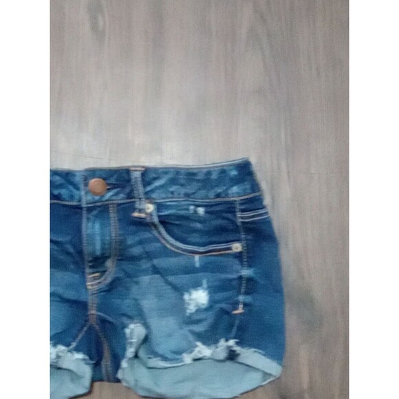 American Eagle Shorts Bundle Womens Size 6 Blue Distressed Cutoff Cotton - Picture 13 of 16